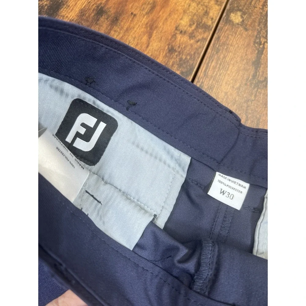 FootJoy FJ Men's Golf Shorts Navy Blue Size 30 Performance Flat Front 9